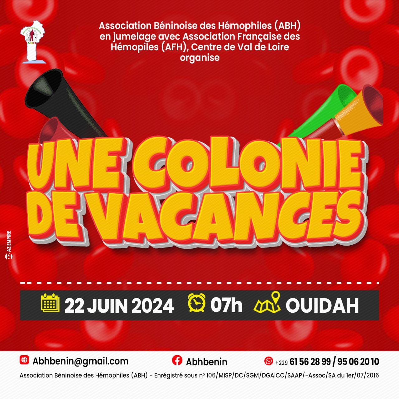 Association Béninoise des Hémophiles | ABH | Traitement Pour Tous ! - Colonie de Vacances de l’ABH – 1ʳᵉ édition (2024)