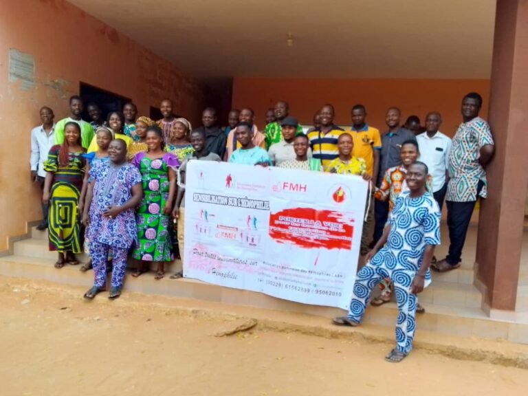 Sensibilisation sur l’hémophilie à Zè