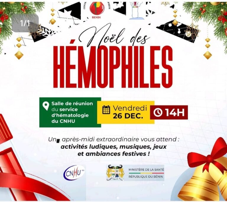 Partage de la célébration de Noël avec les personnes hémophiles au Bénin